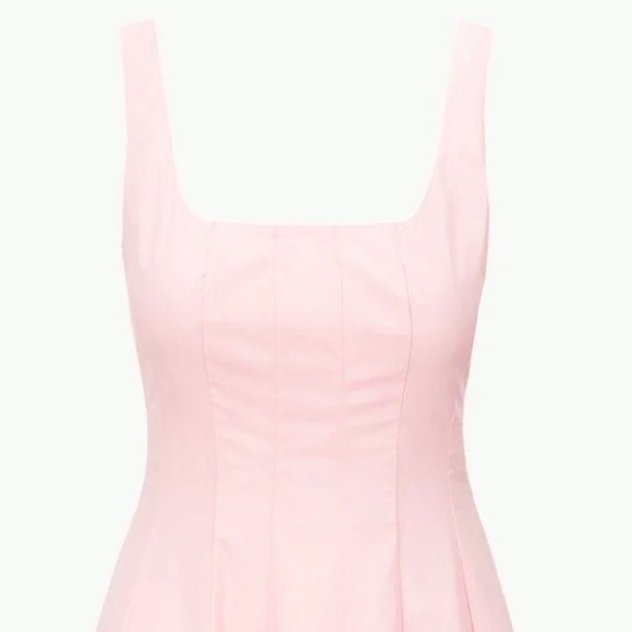 STAUD WELLS DRESS PEARL PINK Midi Dress 8 - Picture 5 of 8